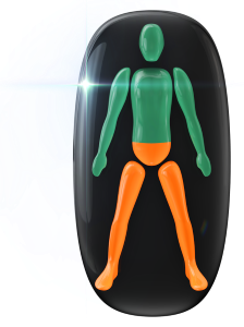 Movement and coordination moderately affected in the lower trunk and legs.