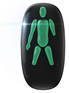 Absence of both legs below the knee and one forearm.